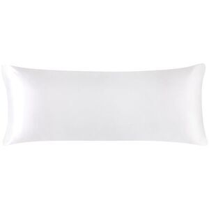 Satin Body Pillowcases with Zipper Closure 20"x54" White